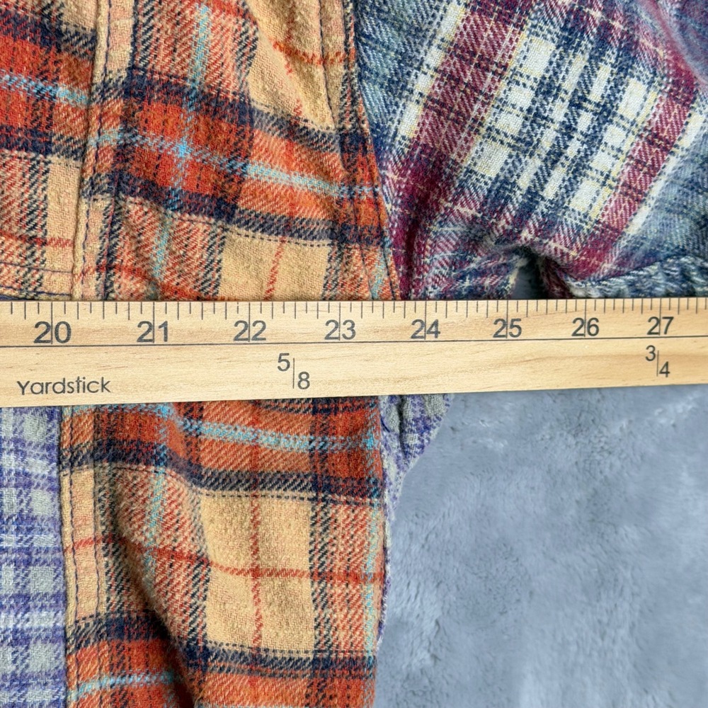 Uo Bdg Patchwork Flannel Womens S Multi Color Ove… - image 6